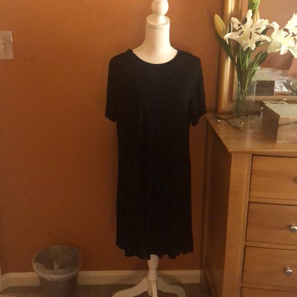 Simple black T-shirt dress. NWOT.